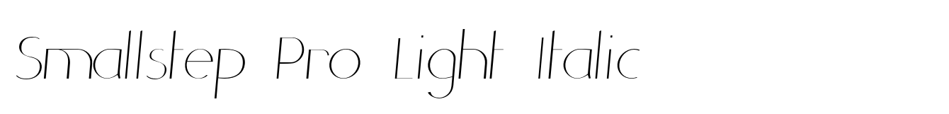 Smallstep Pro Light Italic